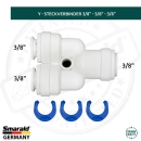 Y fitting adapter connector 3/8 inch thread × 3/8 inch